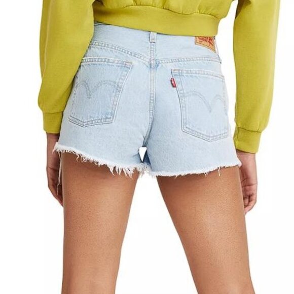LEVI'S Women's 501 Original Fit High Rise Shorts Size 26 In OJAI T3 TOP - Picture 2 of 12